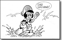 uno degli ultimi disegni di Colantuoni, dedicato alla scomparsa di Luciano Bottaro - © degli aventi diritto - clicca sull'immagine per ingrandirla uno degli ultimi disegni di Colantuoni, dedicato alla scomparsa di Luciano Bottaro