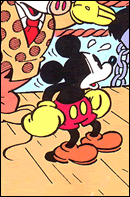 particolare della copertina dedicata alla storia 'Topolino vince Spaccafuoco' - © Disney (clicca sull'immagine per visualizzare la copertina intera) particolare della copertina dedicata alla storia 'Topolino vince Spaccafuoco'