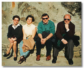 da sinistra: Maria Rosa (la moglie del Maestro), Enrica Salvatori, Marco Della Croce e Luciano Bottaro - © Marco Della Croce foto di gruppo