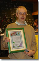 Diego Ceresa mostra il premio