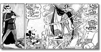 demoni disneyani: a sinistra una Silly Symphony del 1934, a destra una striscia di Gottfredson