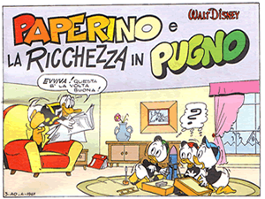 Paperino e la ricchezza in pugno